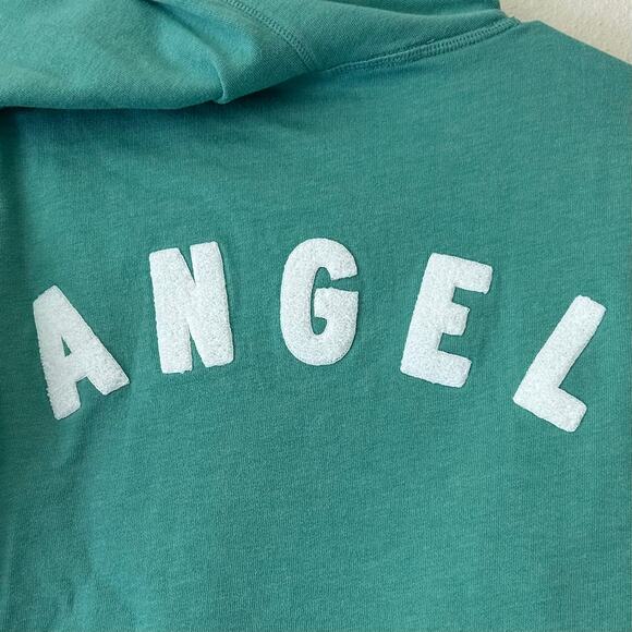 Victoria’s Secret full zip hoodie Angel spell out on back Varsity lounge prep XS - Picture 10 of 11